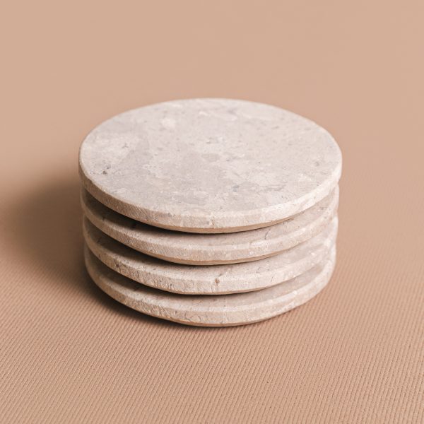 Porta-Copos Anello - Mármore Travertino Nacional