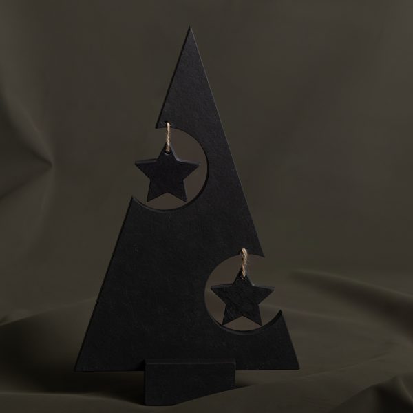 Peça Decorativa Pinea - Pedra Ardósia preta